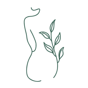Ilustración de mujer con elementos naturales